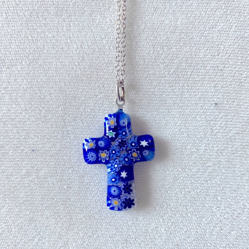 💐2@30.00💐 Murano Venetian glass cross
